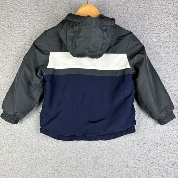 Boys Jacket CHEROKEE size XS 4-5 Blue Gray reversible fleece Polyester coat - Picture 2 of 11